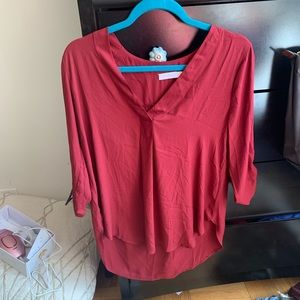 Wine Chiffon Blouse